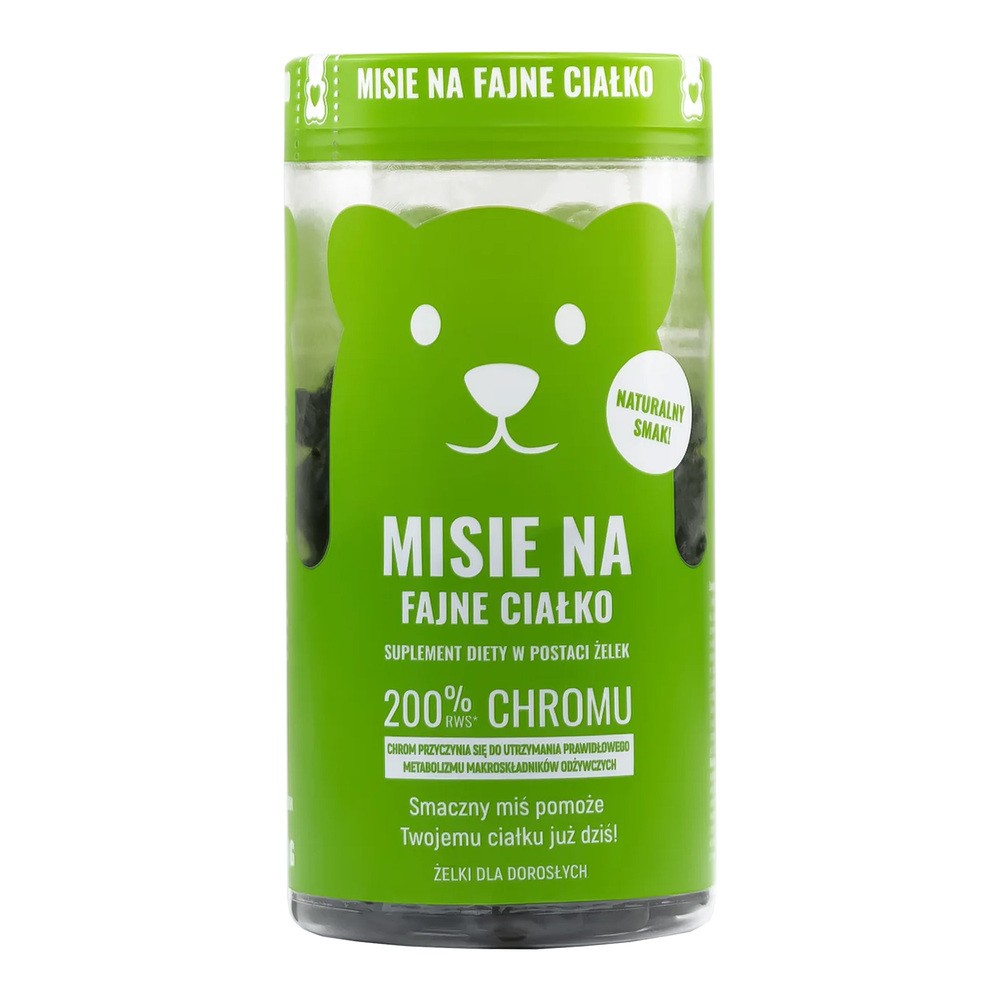 Noble Health Misie na fajne ciałko, żelki, smak winogronowy, 300 g