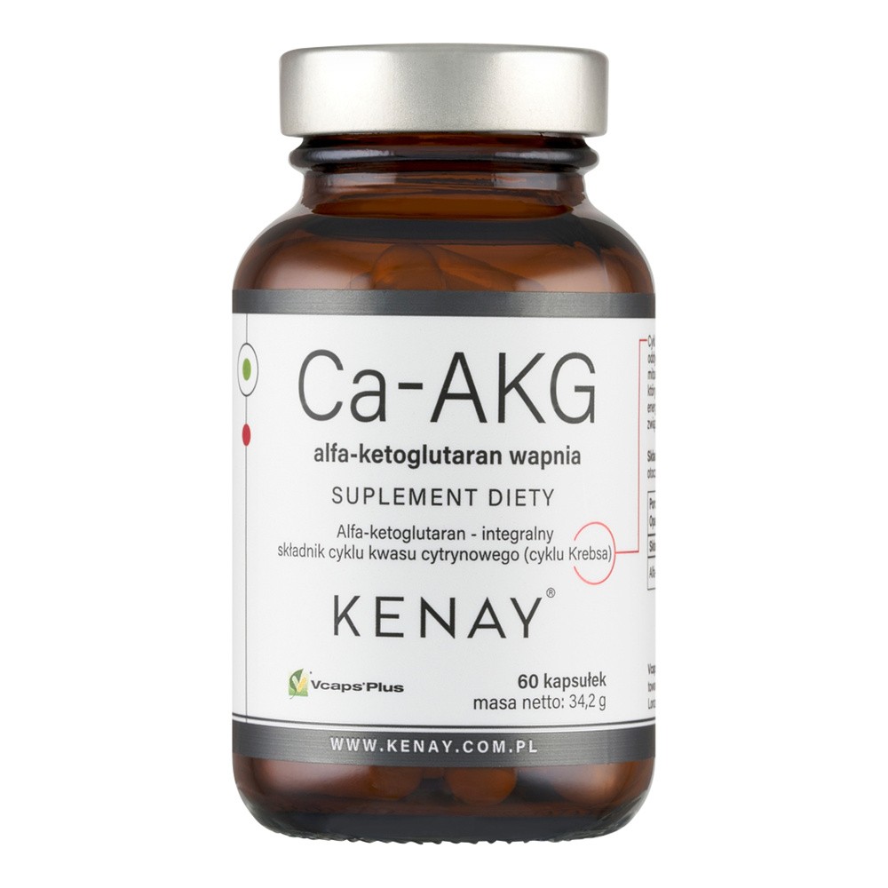 Kenay Ca-AKG alfa-ketoglutaran wapnia Suplement diety 60 kaps.