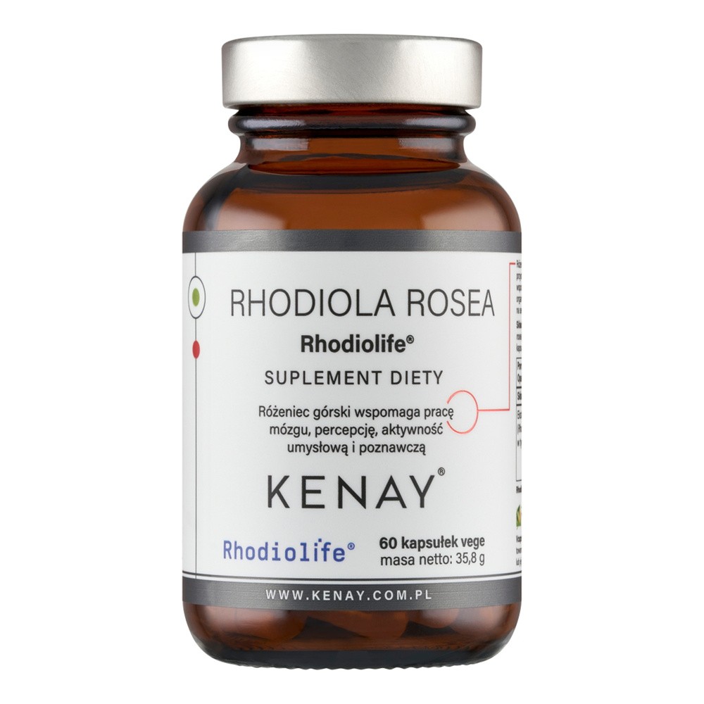 Kenay Rhodiola Rosea Rhodiolife, różeniec górski, 60 kapsułek