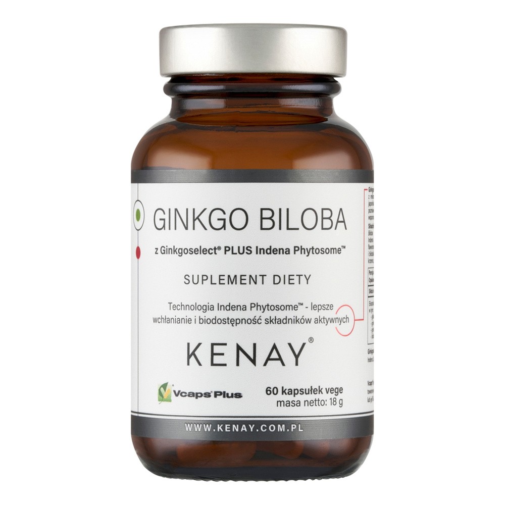 Kenay Ginkgo Biloba z Ginkgoselect Phytosome (60 kapsułek) - Kenay AG 01AC-7200C