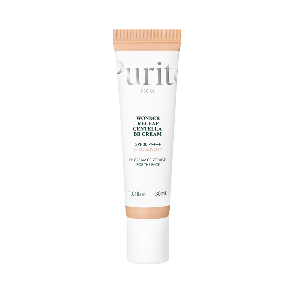 Purito Wonder Releaf Centella, regenerujący krem BB z wąkrotą azjatycką, 15 Rose Ivory, SPF 30, 30 ml