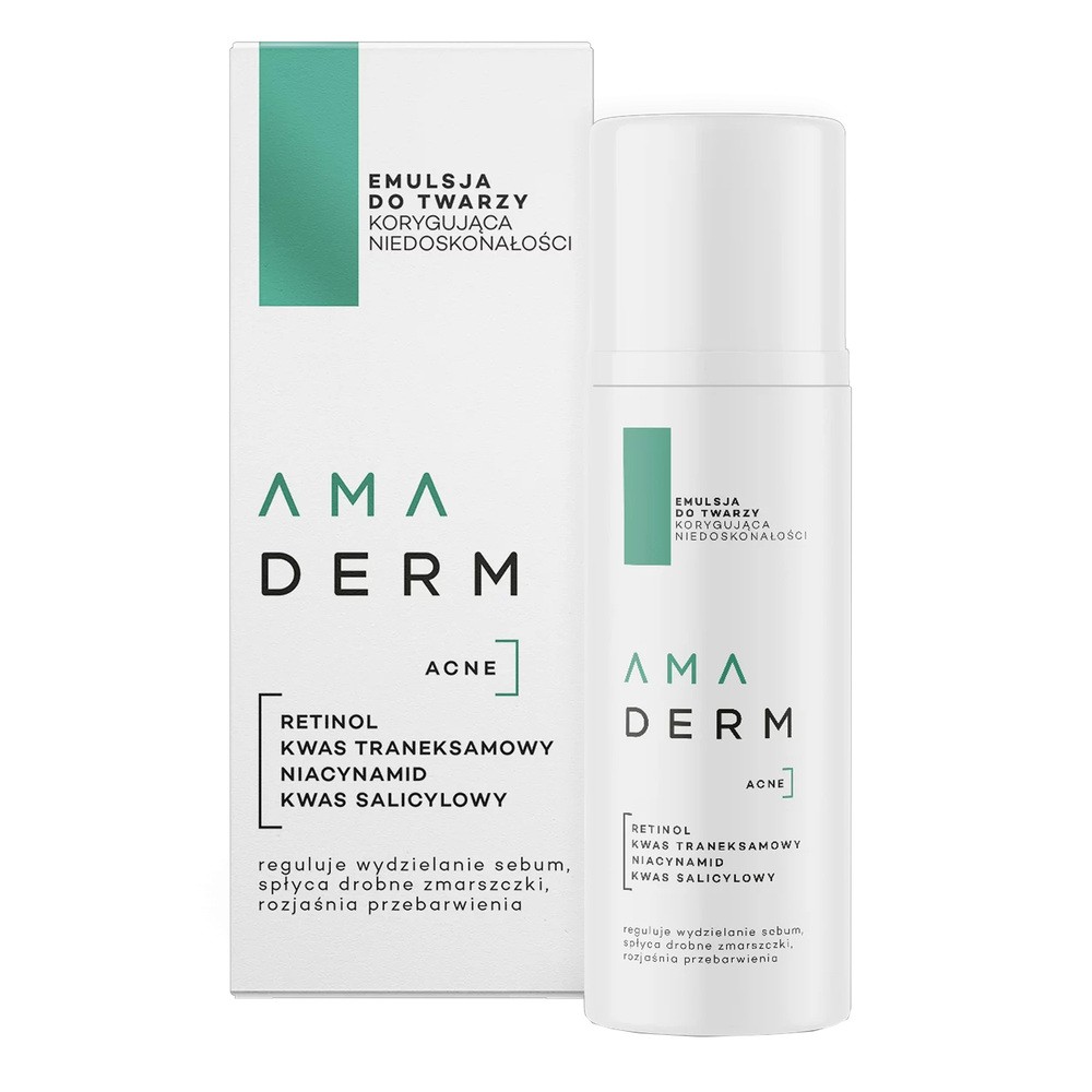Amaderm Acne, emulsja do twarzy korygująca niedoskonałości, 50 ml
