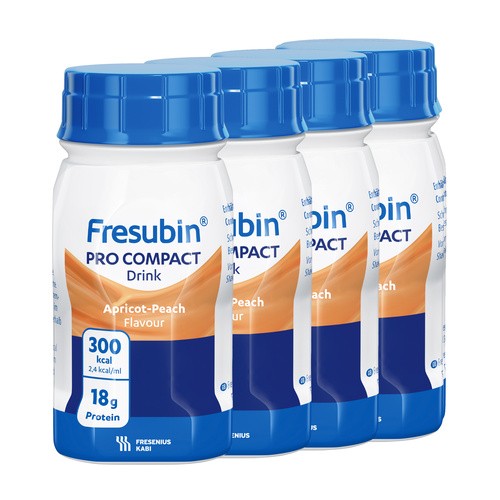 Fresubin Pro Compact Drink, preparat odżywczy, smak morela-brzoskwinia, 4 x 125 ml USZKODZONE OPAKOWANIE