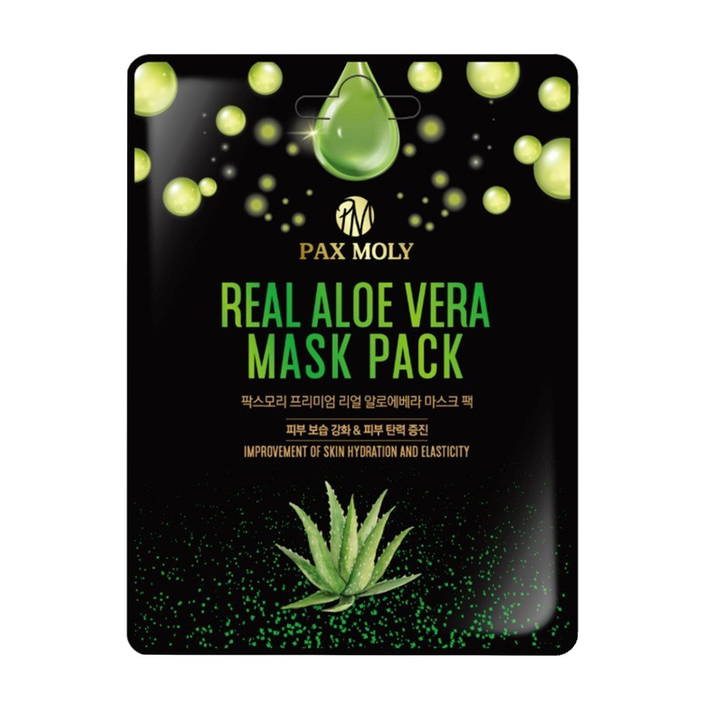PAX MOLY PAX MOLY Real Aloe Vera Mask Pack Nawilżająco-łagodząca maska w płachcie 25ml 61202-uniw