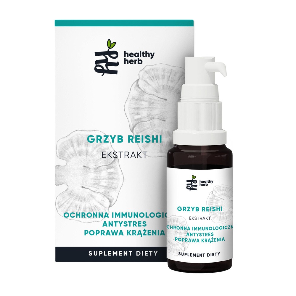 Healthy Herb Grzyb Reishi ekstrakt, krople, 30 ml