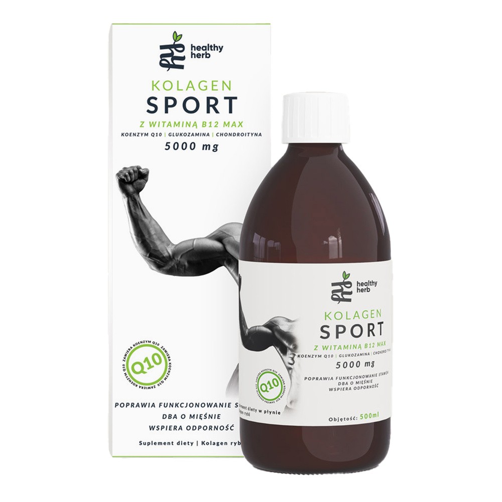 Healthy Herb Kolagen Sport 5000 mg, z witaminą B12 Max, 500 ml