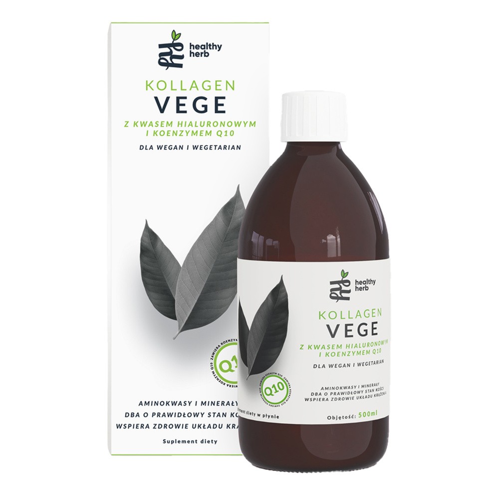 Healthy Herb Kollagen Vege z kwasem hialuronwoym i koenzymem Q10, 500 ml