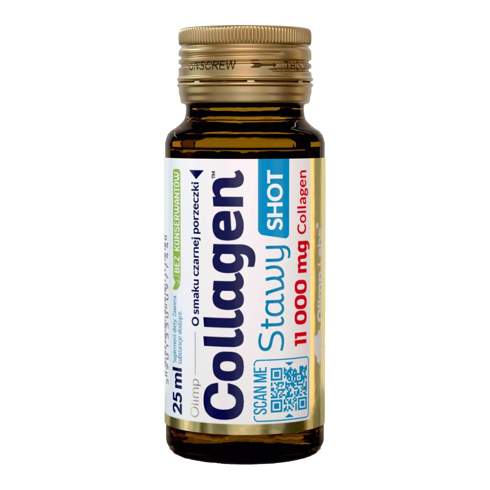 Olimp Collagen Stawy, shot o smaku porzeczki, 25 ml