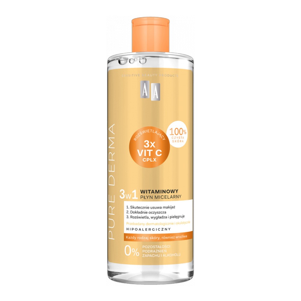 AA Pure Derma Witaminowy Płyn Micelarny 3w1 500ml