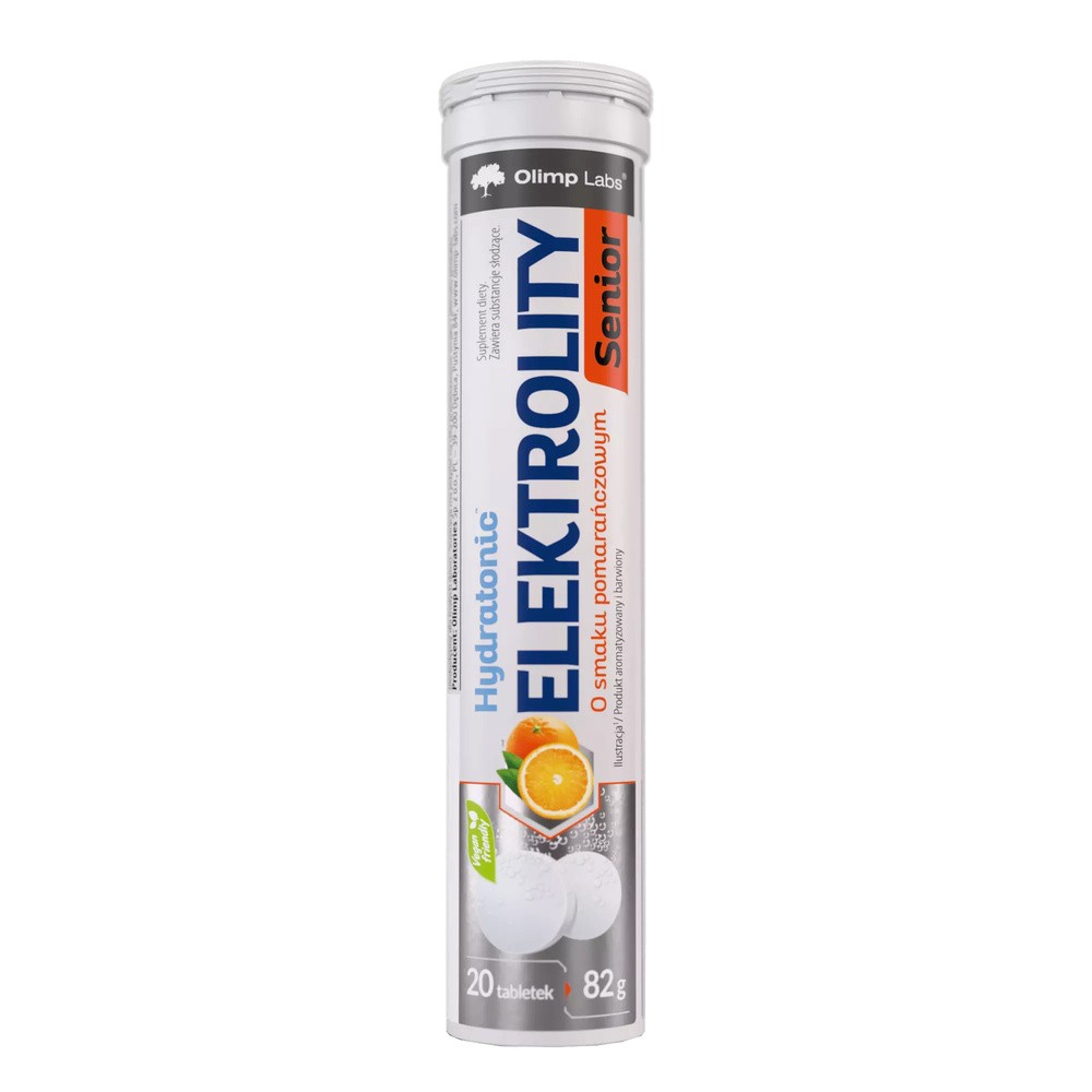 Olimp Hydratonic Elektrolity Senior, smak pomarańczowy, 20 tabletek musujących