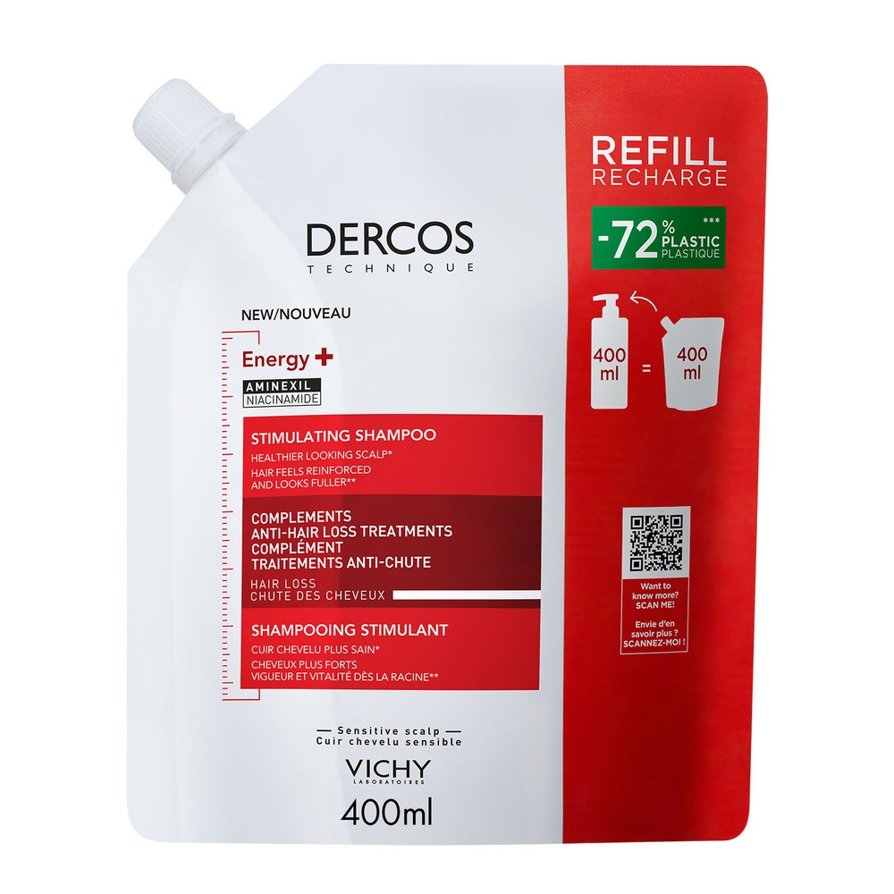 Vichy Dercos Szampon do włosów wzmacniający, Refill