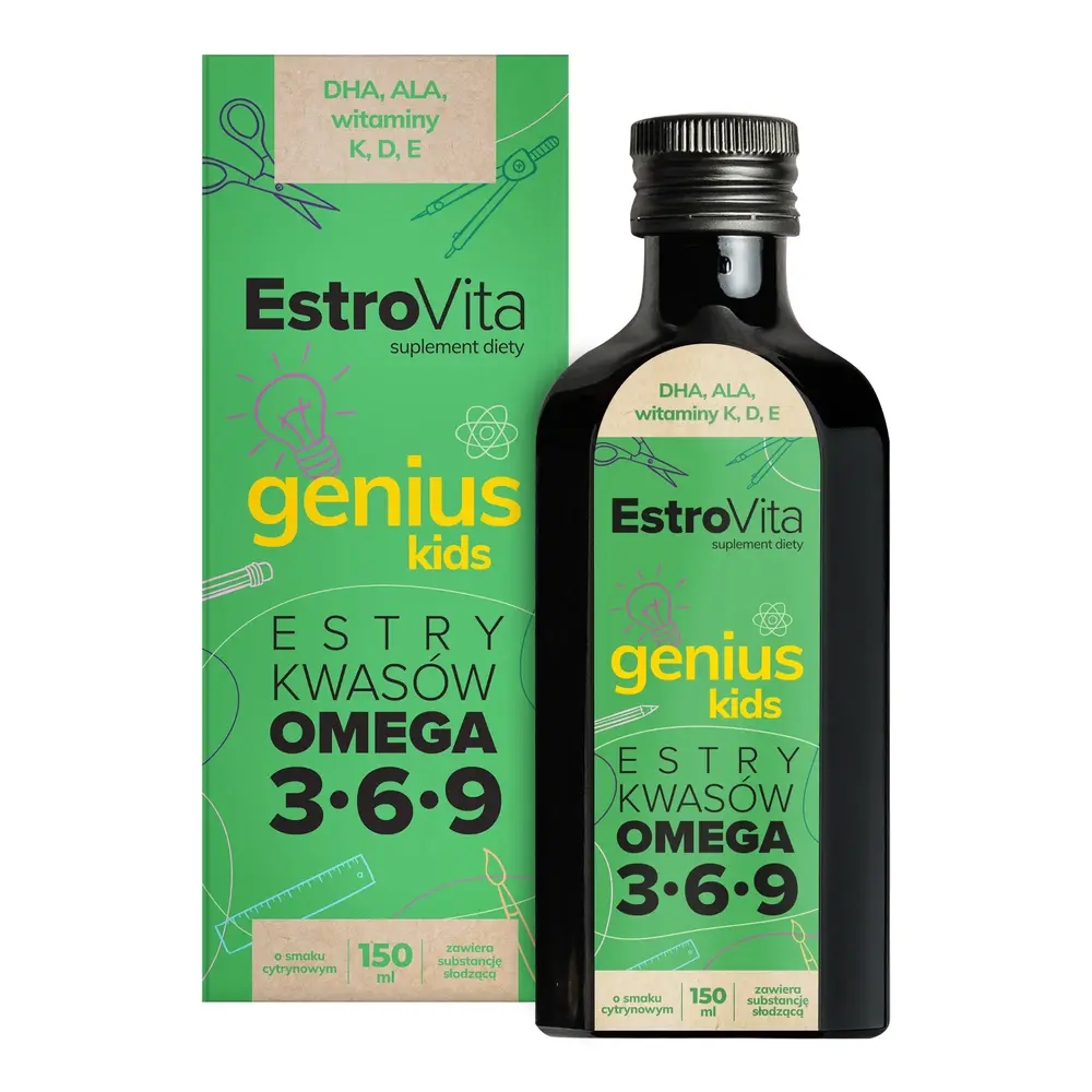 Estrovita Genius Kids o Smaku Cytrynowym, płyn 150 ml