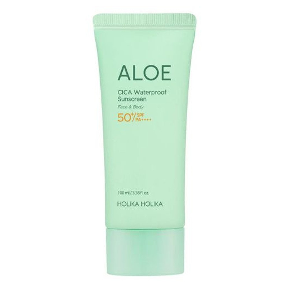 HOLIKA HOLIKA_Aloe Cica Waterproof Sunscreen krem przeciwsłoneczny do ciała i twarzy SPF50+ PA++++ 100ml