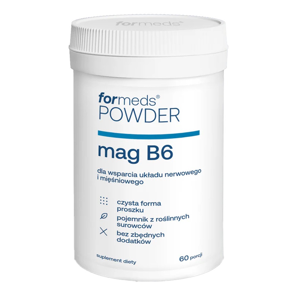 Suplement diety, ForMeds, POWDER mag B6, nowe opakowanie, 60 porcji