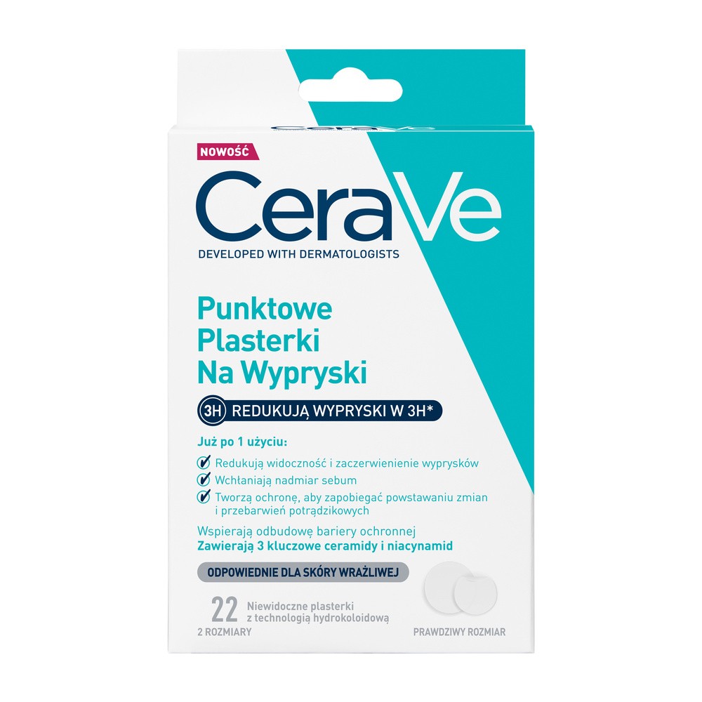 CeraVe Blemish Control Barrier Patches plastry dla skóry problematycznej przeciw trądzikowi 22 szt.