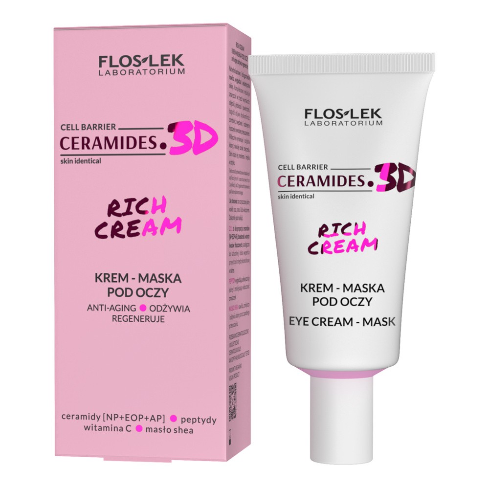 Floslek Laboratorium Ceramides. 3D Rich Cream, krem-maska pod oczy, 30 ml
