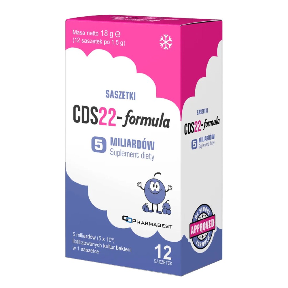 CDS22-Formula 5 miliardów (dawniej Vivomixx Saszetki), proszek do sporządzania zawiesiny doustnej, smak borówkowy, 10 saszetek