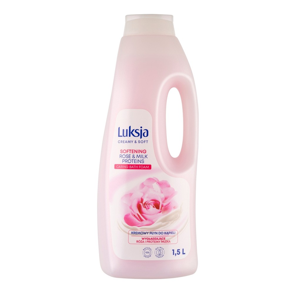 Delikatny płyn do kąpieli z różą i proteinami mleka Luksja 1500 ml