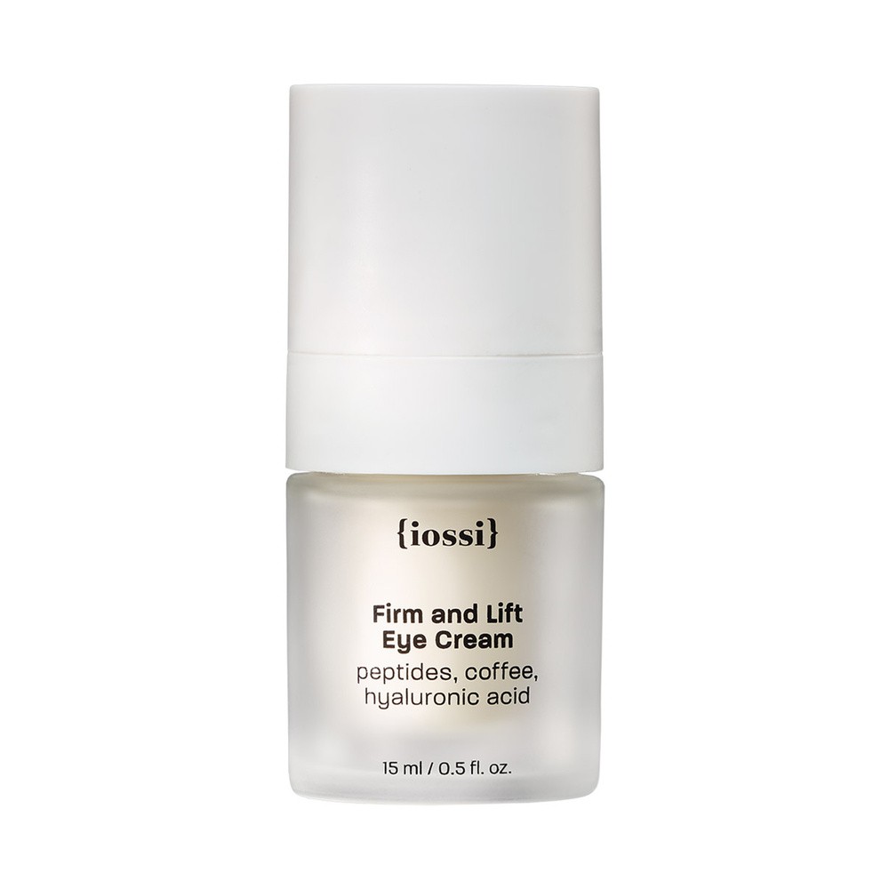 Iossi Firm and Lift Eye Cream, liftingująco-ujędrniający krem pod oczy, peptydy, kawa i kwas hialuronowy, 15 ml