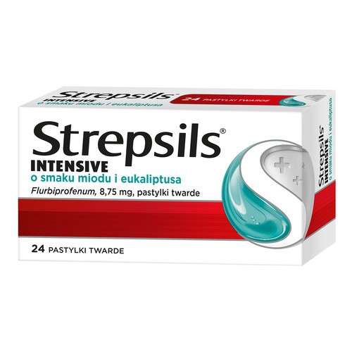 Strepsils Intensive o smaku miodu i eukaliptusa 8,75 mg, pastylki, 24 sztuki