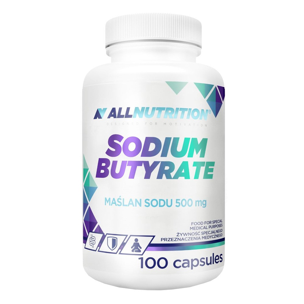 Allnutrition Sodium Butyrate, Kwas Masłowy, Kapsułki