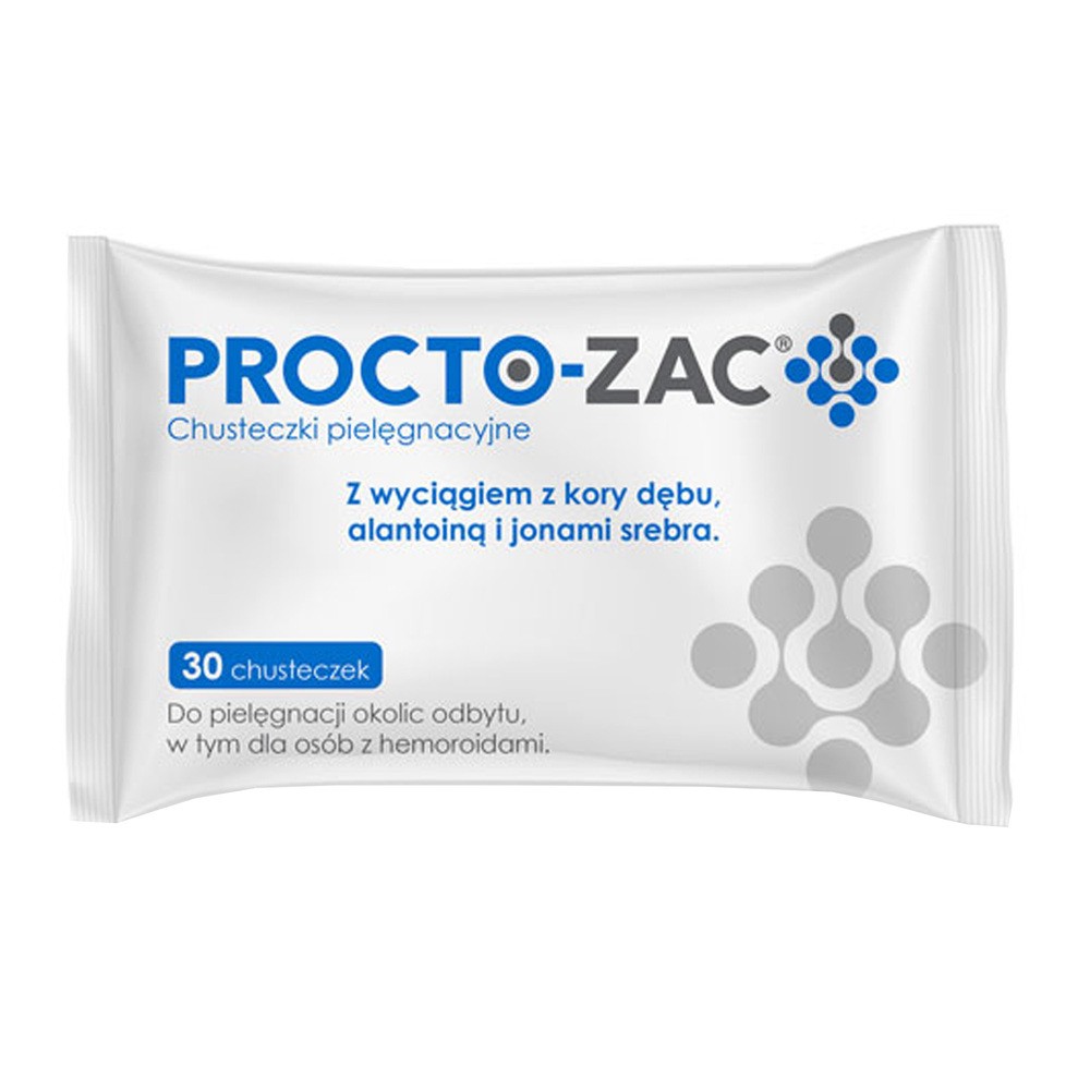 Procto-Zac, chusteczki pielęgnacyjne, 30 sztuk