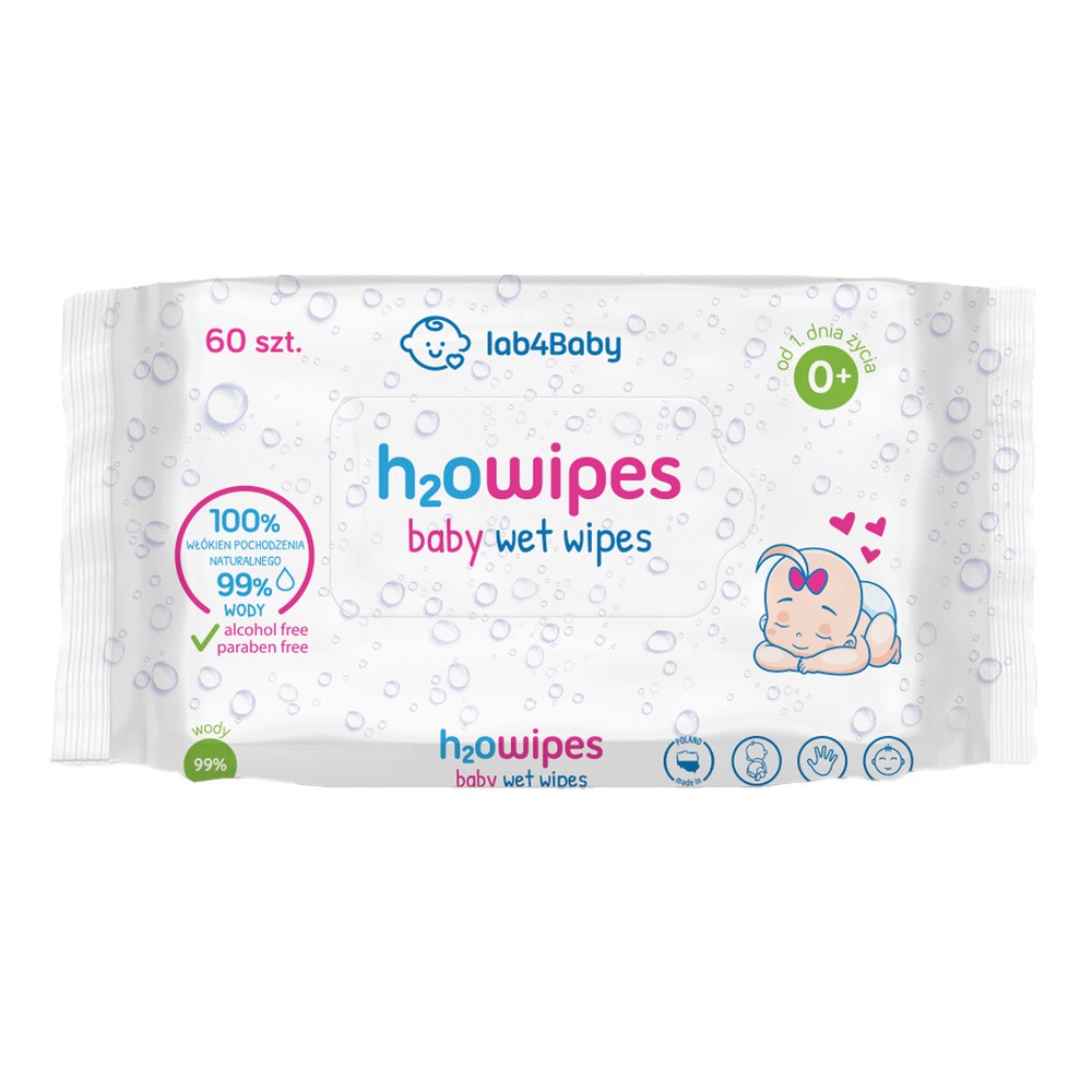 Lab4baby H2O Baby Wet Wipes chusteczki nawilżane 60 szt.