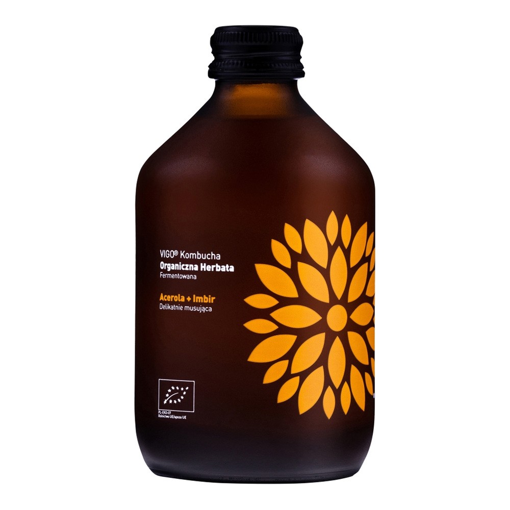 Vigo Kombucha z imbirem i acerolą bezglutenowa BIO 315ml Vigo