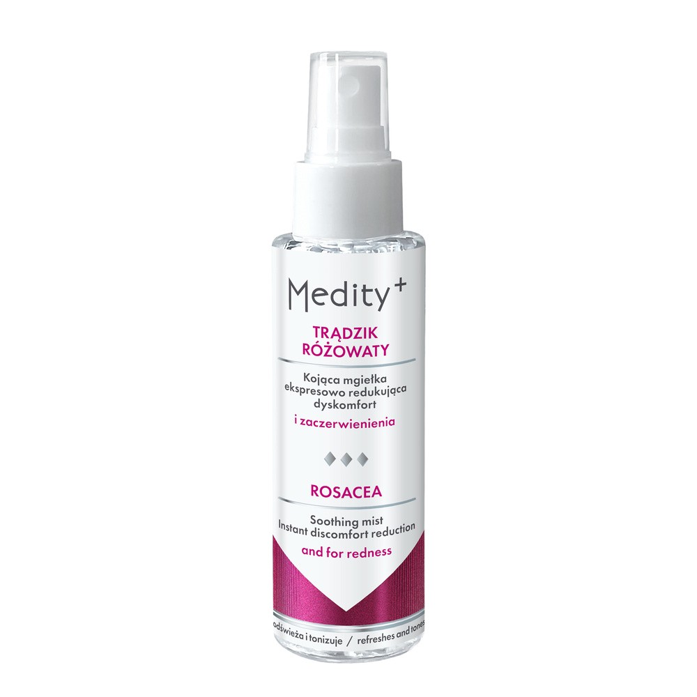 MEDITY+ TRĄDZIK RÓŻOWATY Kojąca mgiełka, 100ml >> 0zł za wysyłkę przy zakupach od 149 zł 