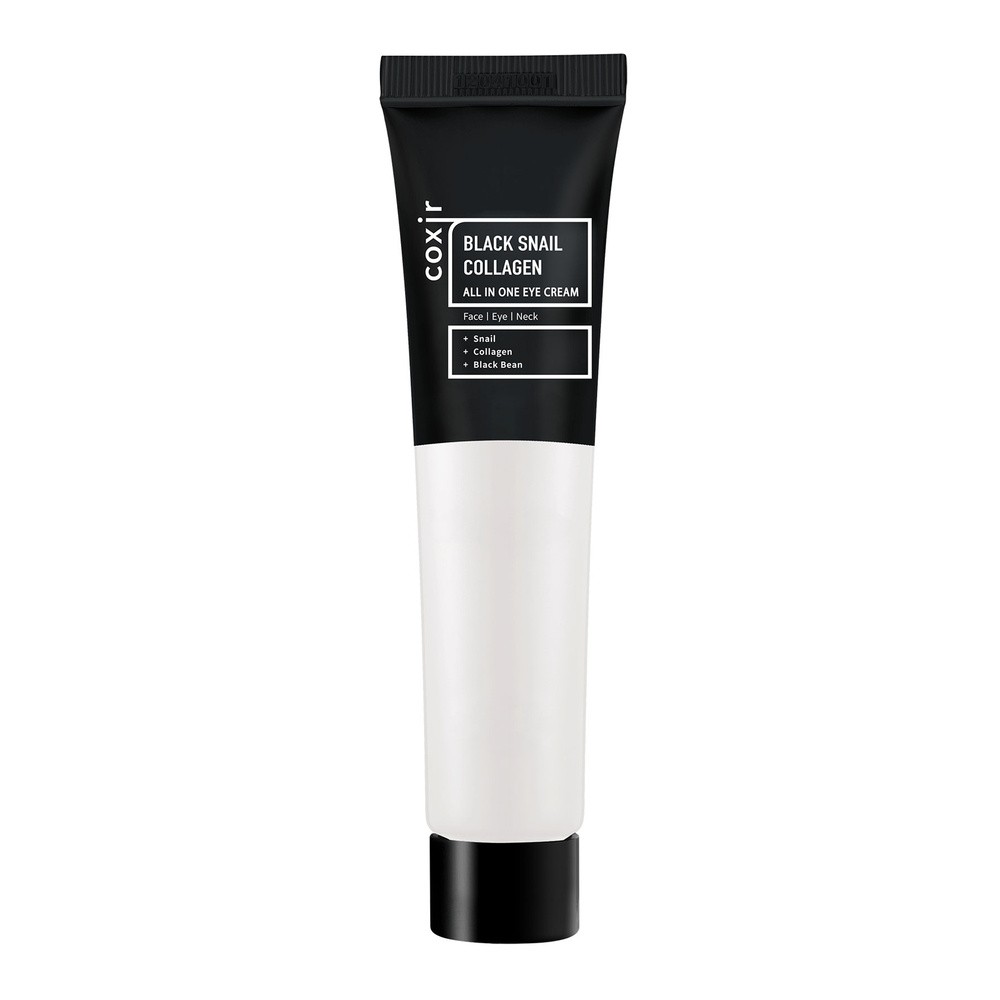 COXIR BLACK SNAIL COLLAGEN LINE Wielofunkcyjny, przeciwstarzeniowy krem pod oczy z mucyną ślimaka i kolagenem 30ml