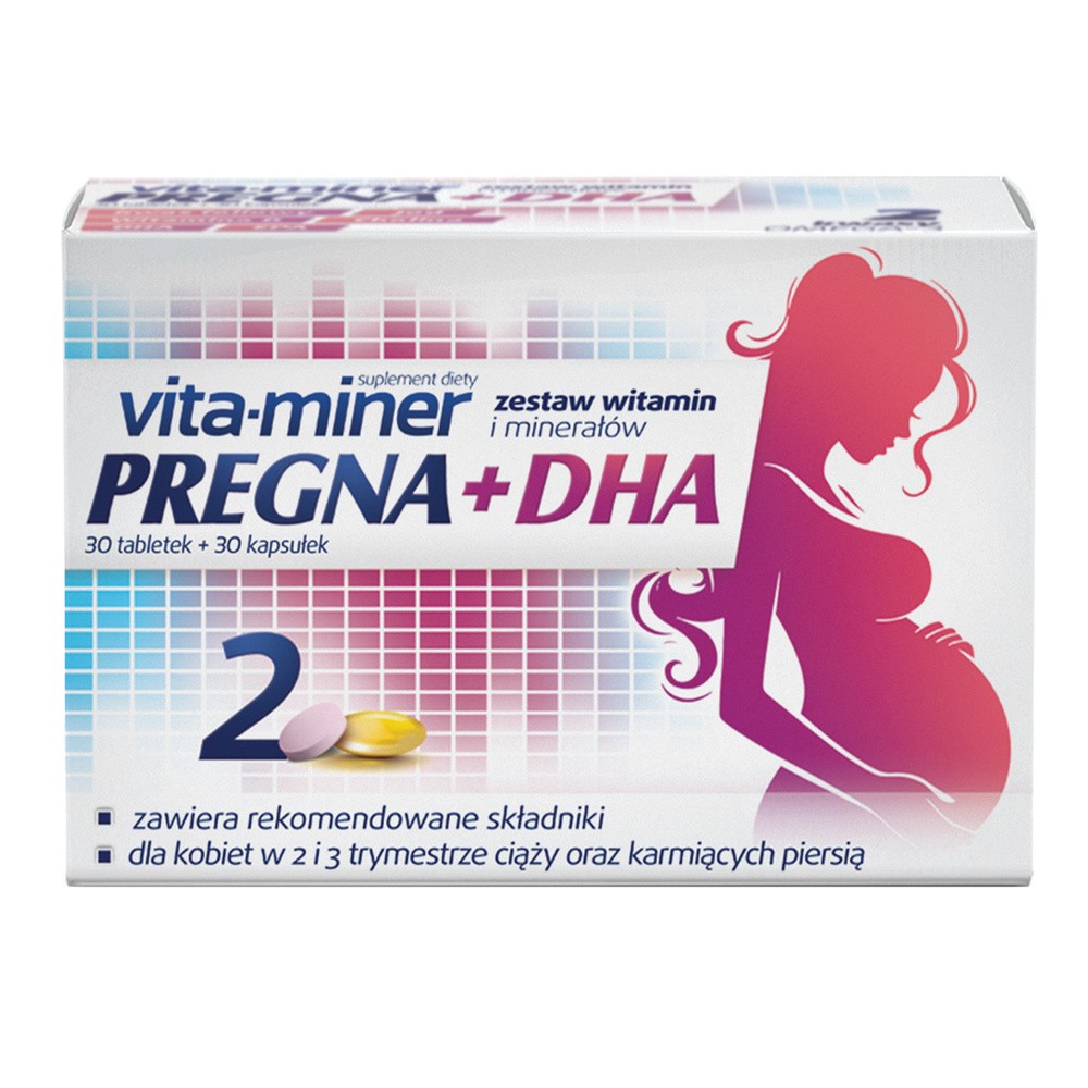 Vita-miner Pregna + DHA, 30 tabletek + 30 kapsułek
