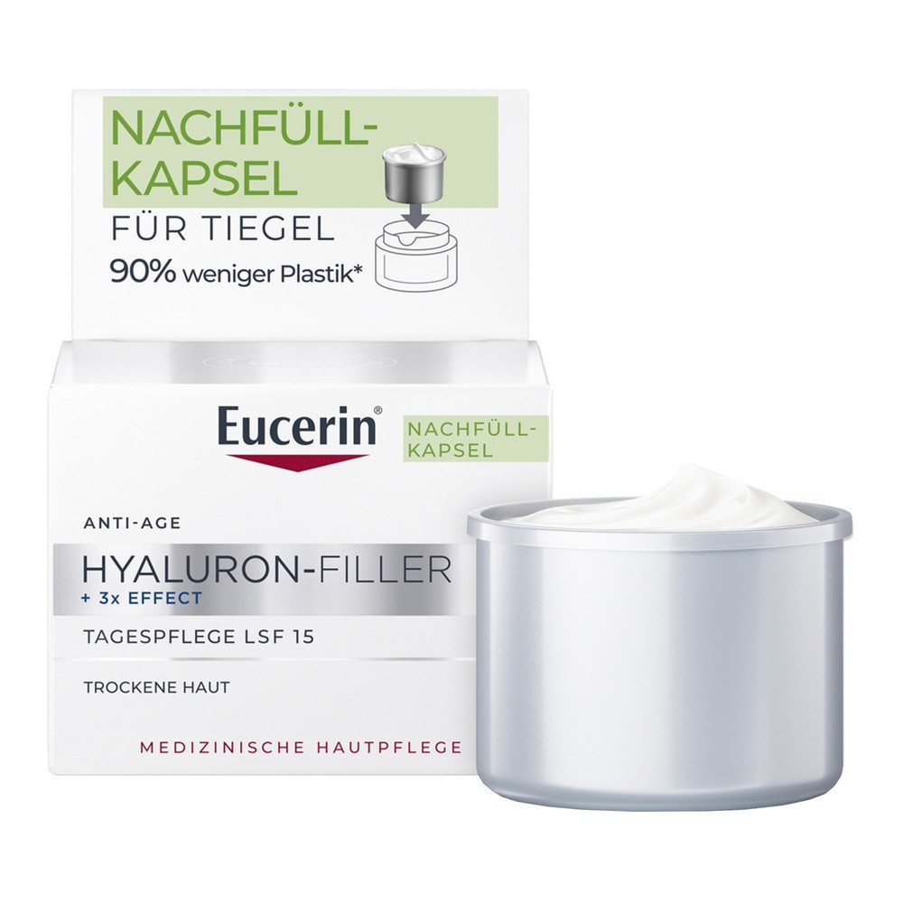 Eucerin Hyaluron-Filler Krem na dzień SPF15 skóra sucha, Refill