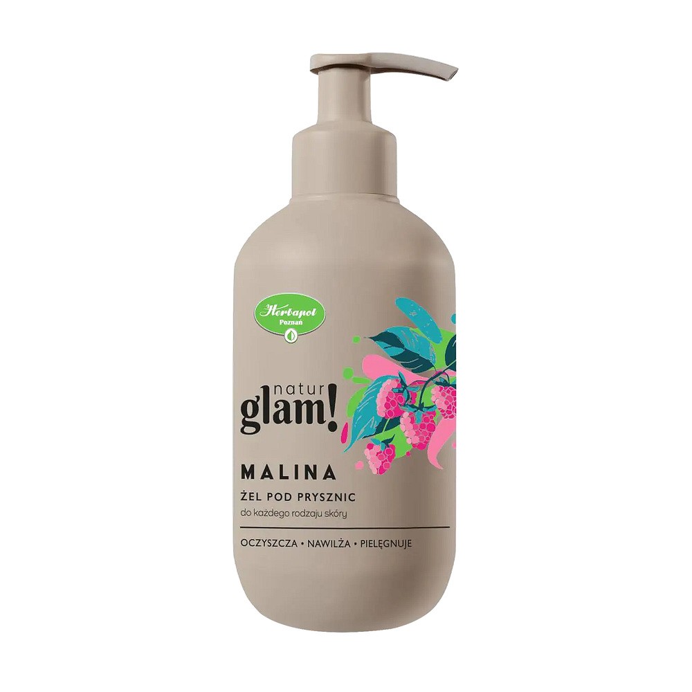 Natur Glam!, żel pod prysznic, Malina, 300 ml