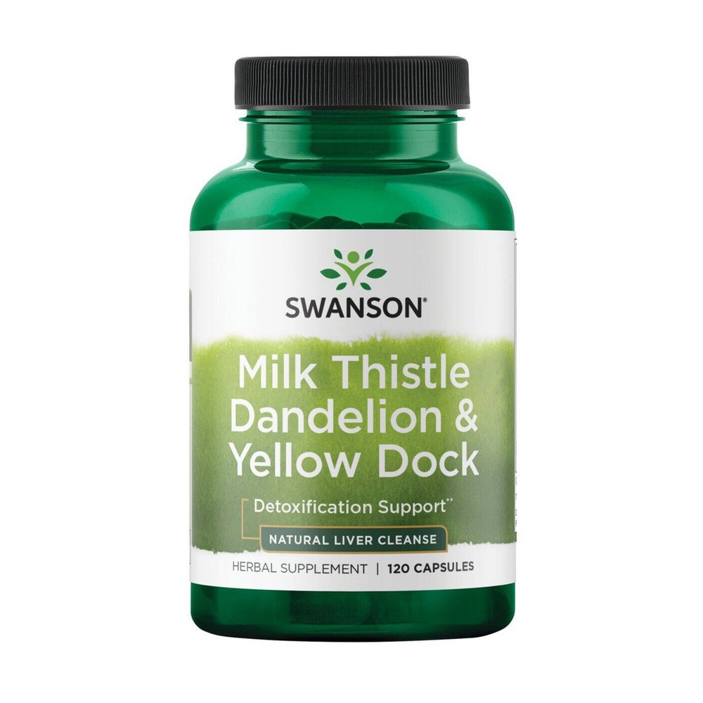 Swanson Milk Thistle Dandelion & Yellow Dock Suplement diety 120 kaps.