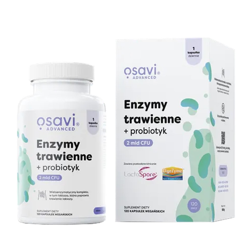 Osavi Enzymy Trawienne + Probiotyk, kapsułki, 120 szt.