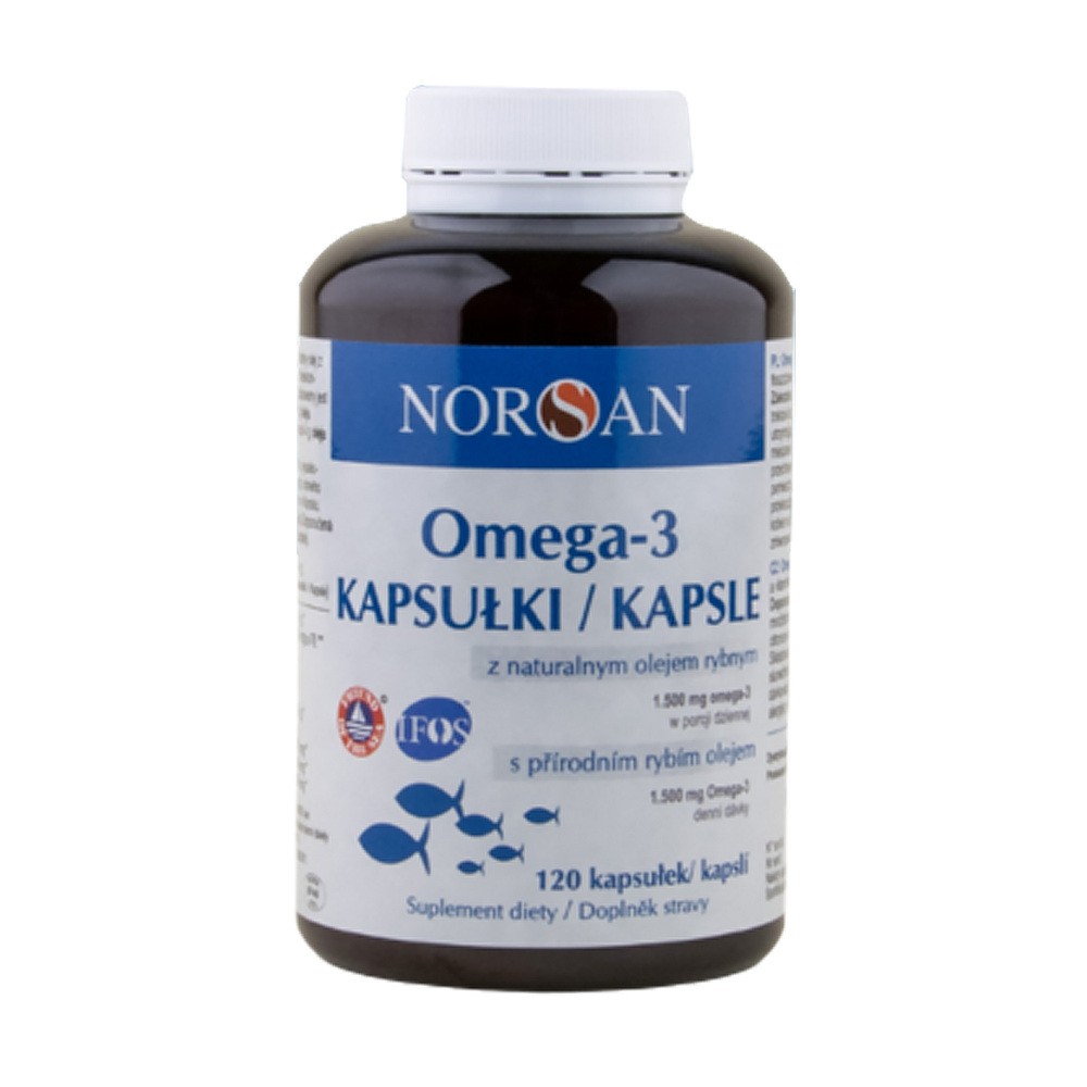 NORSAN Omega-3 1500mg (Praca serca, mózgu i oczu) 120 Kapsułek
