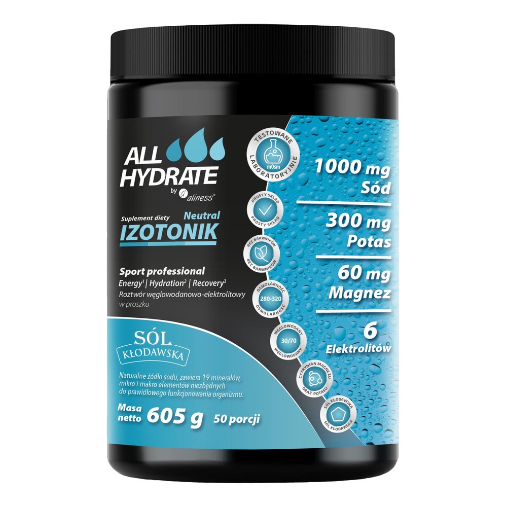 ALLHydrate Izotonik, smak neutralny, 605 g