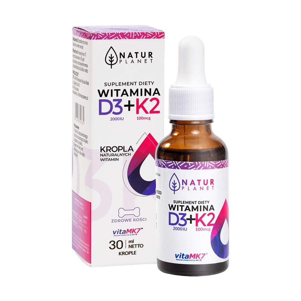 NATUR PLANET NATUR PLANET Witamina D3 + K2MK7 FORTE 30 ml