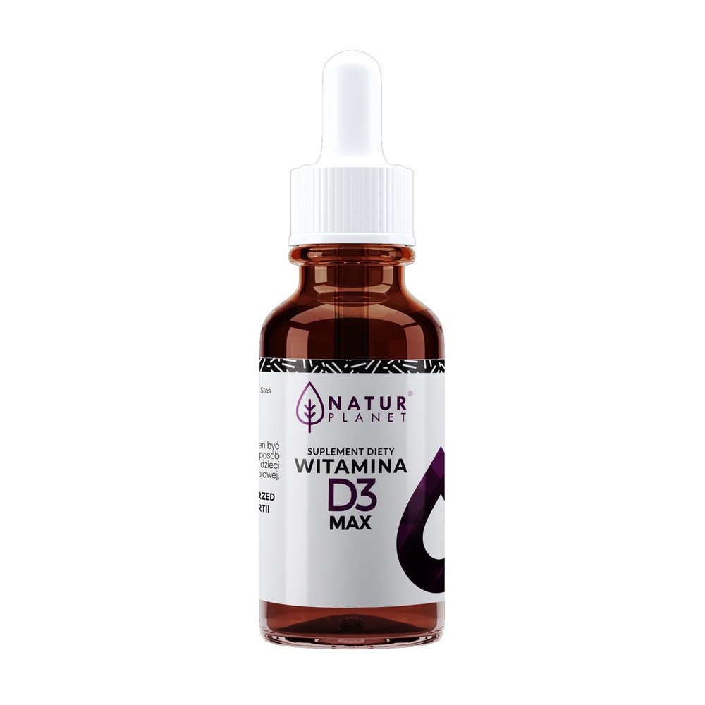 Natur Planet, Witamina D3 MAX 4000 IU w kroplach, 30 ml