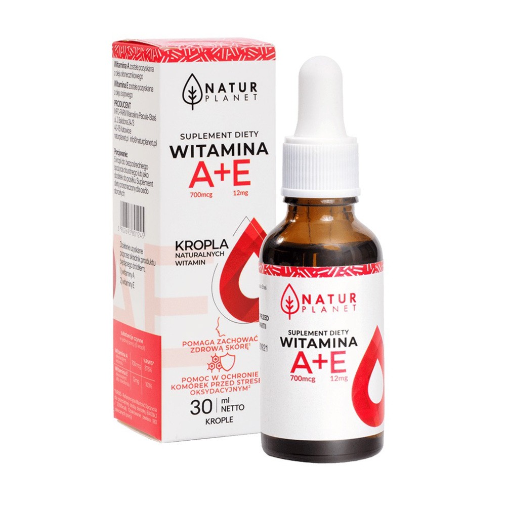 NATUR PLANET NATUR PLANET Naturalna witamina A+E 30 ml 3443241