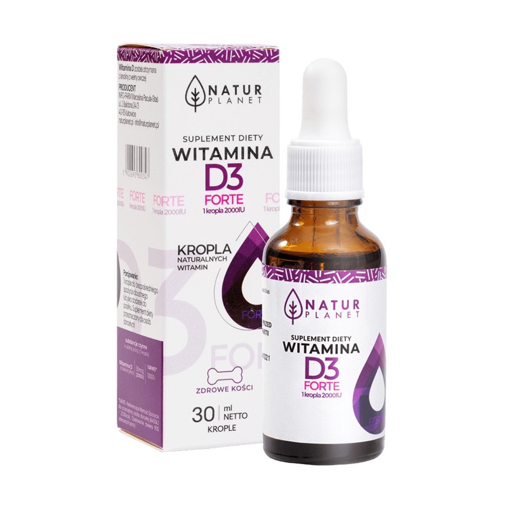Natur Planet Witamina D3 Forte 2000IU Krople 30ml Natur Planet