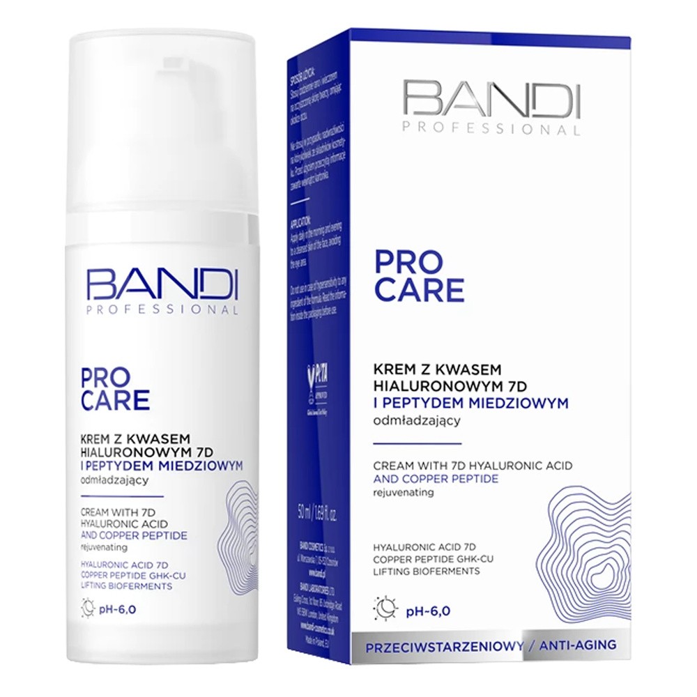 Bandi Pro Care Krem z Kwasem Hialuronowym 7D i Peptydem Miedziowym 50ml