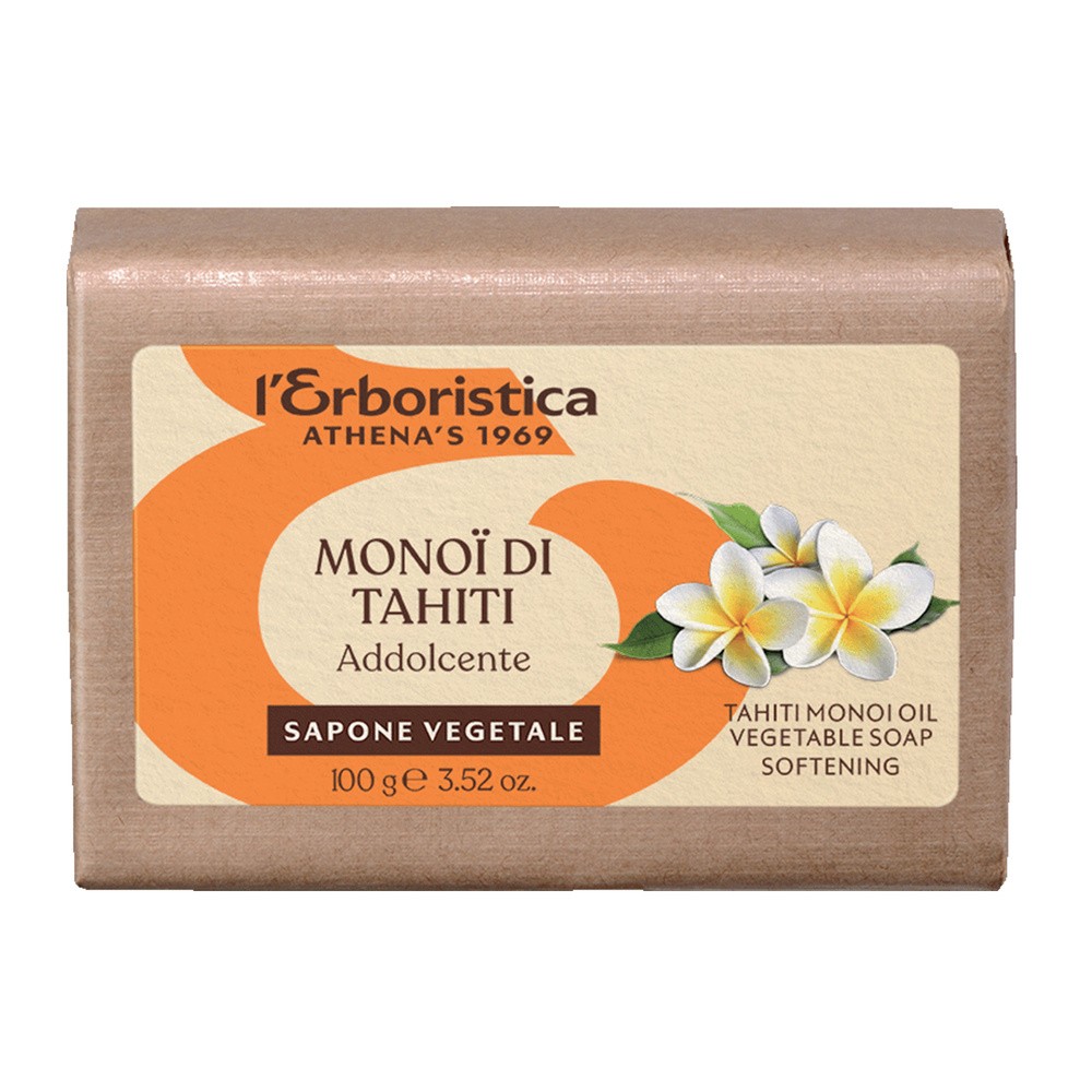L'Erboristica, roślinne mydło z olej monoi z Tahiti, 100 g