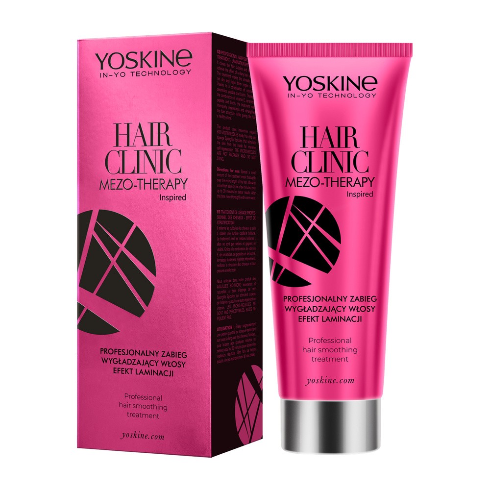 Yoskine Hair Clinic Mezo-Therapy profesjonalny zabieg wygładzający włosy efekt laminacji 200ml