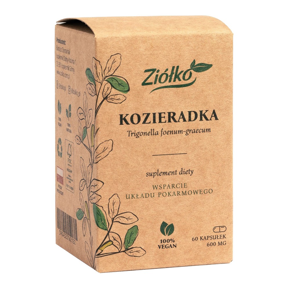 Suplement diety, Kozieradka Na trawienie Ziółko, 60 kapsułek