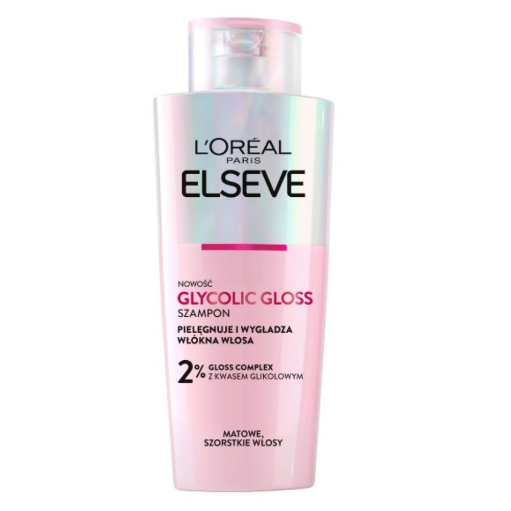 L'OREAL Elseve Glycolic Gloss Szampon Rewitalizujący Przywracający Blask Włosom Matowym 200ml