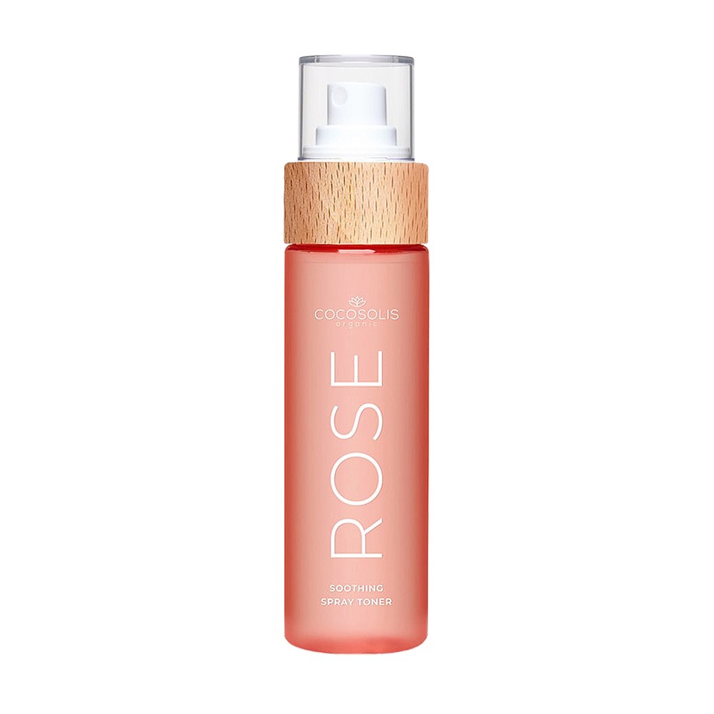 Cocosolis Rose, łagodzący toner do twarzy z różą damasceńską, kaktusem i kokosem, 100 ml
