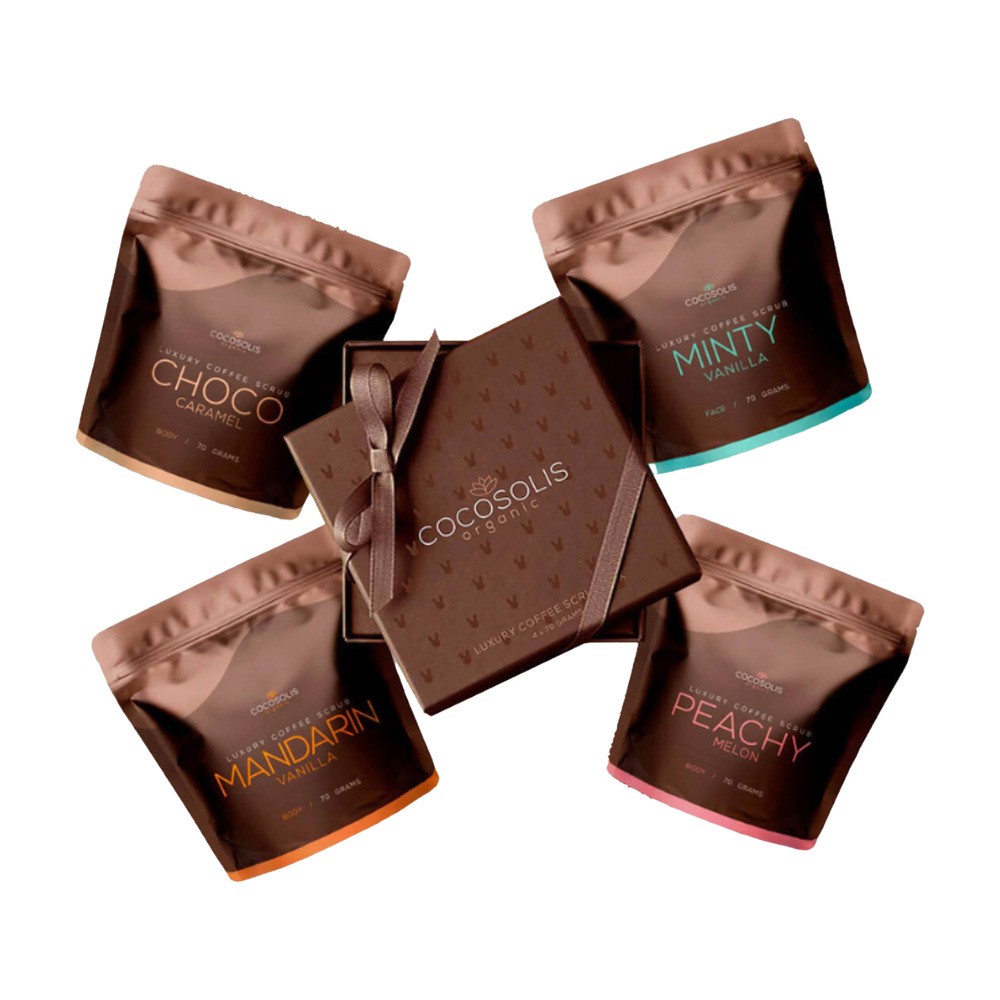 COCOSOLIS COCOSOLIS Luxury Coffee Scrub Box zestaw podarunkowy z właściwościami peelingowymi