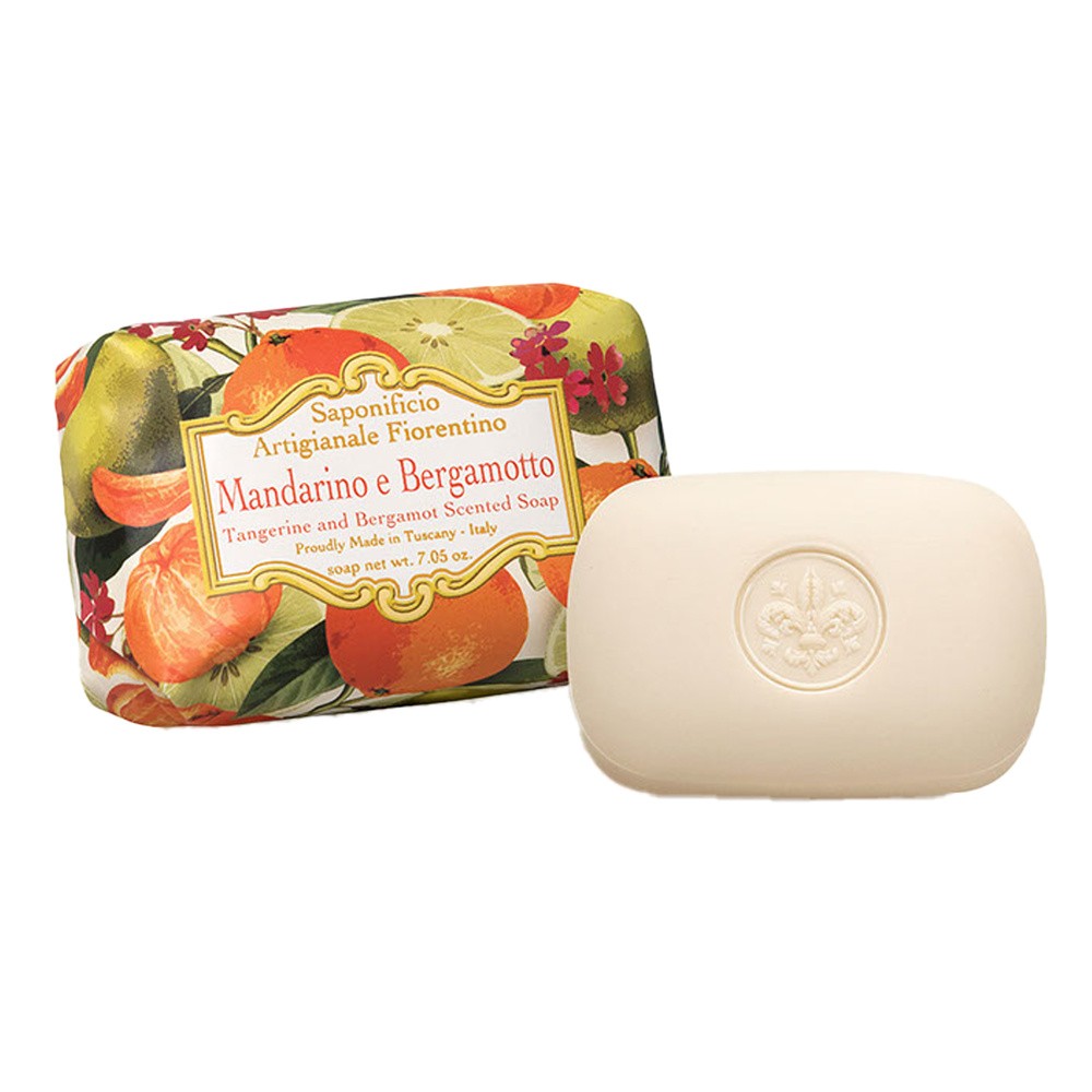 Saponificio Artigianale Fiorentino, naturalne mydło, bergamotka z mandarynką, 200 g