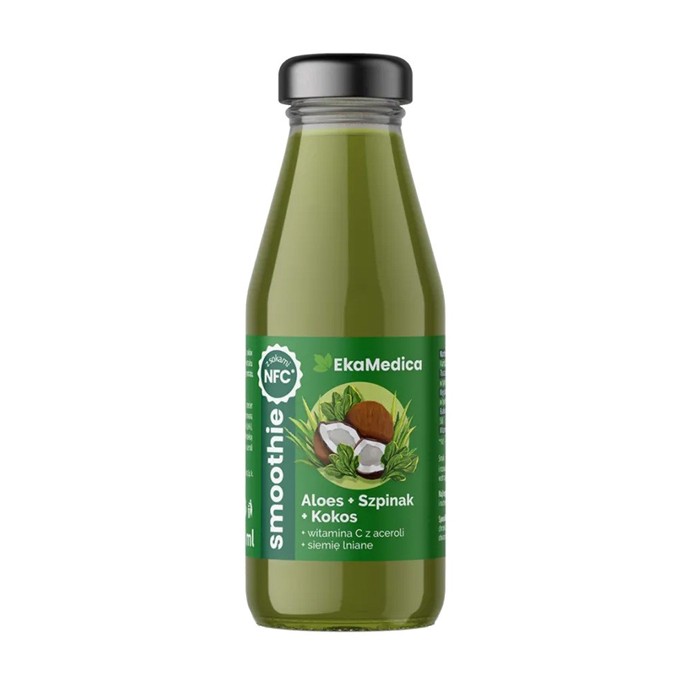 EkaMedica, smoothie, aloes-kokos-szpinak, 250 ml